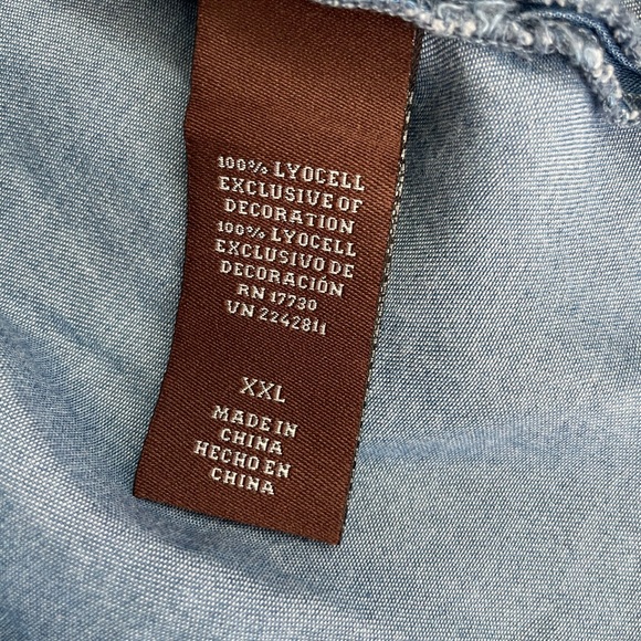 Knox Rose Denim Chambray Embroidery Tunic XXL - Picture 6 of 6